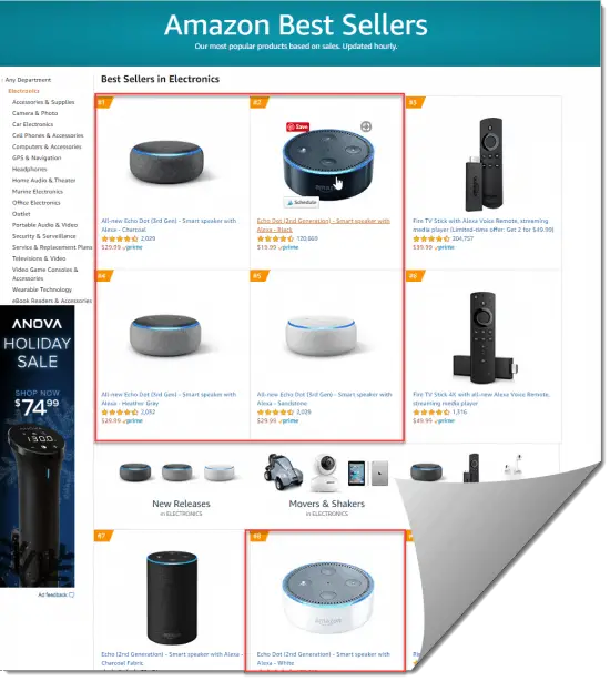 Echo Comparison Chart