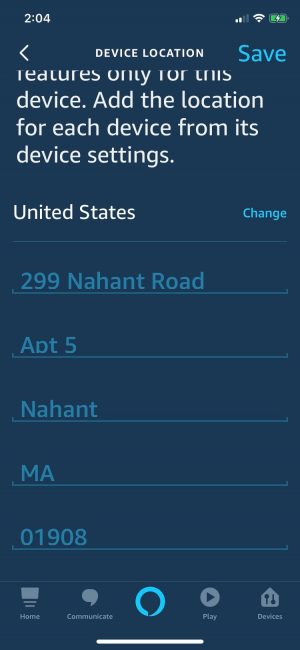 how to set up alexa when you move