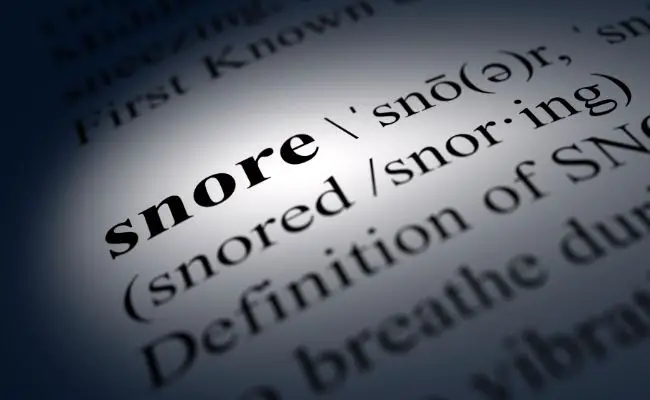 snoring definition