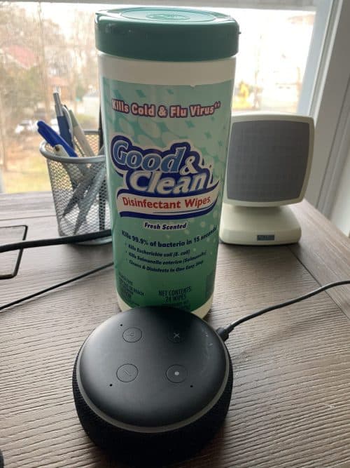 how to sanitize alexa speakers