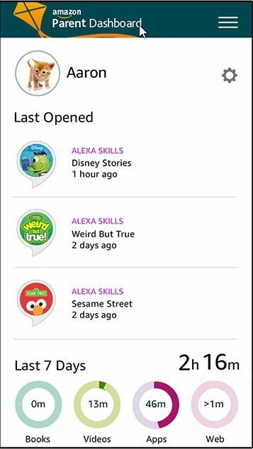 echo dot kids edition parent dashboard