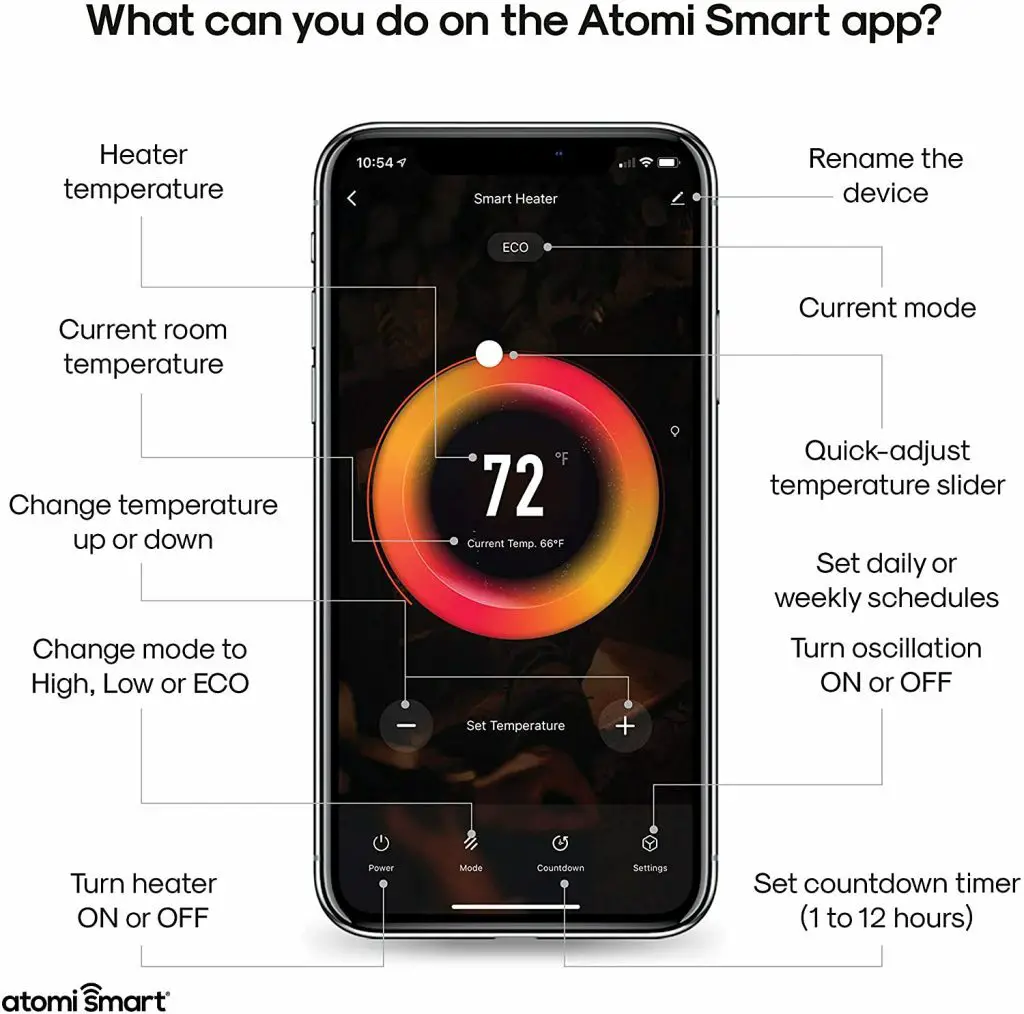 atomi space heater app