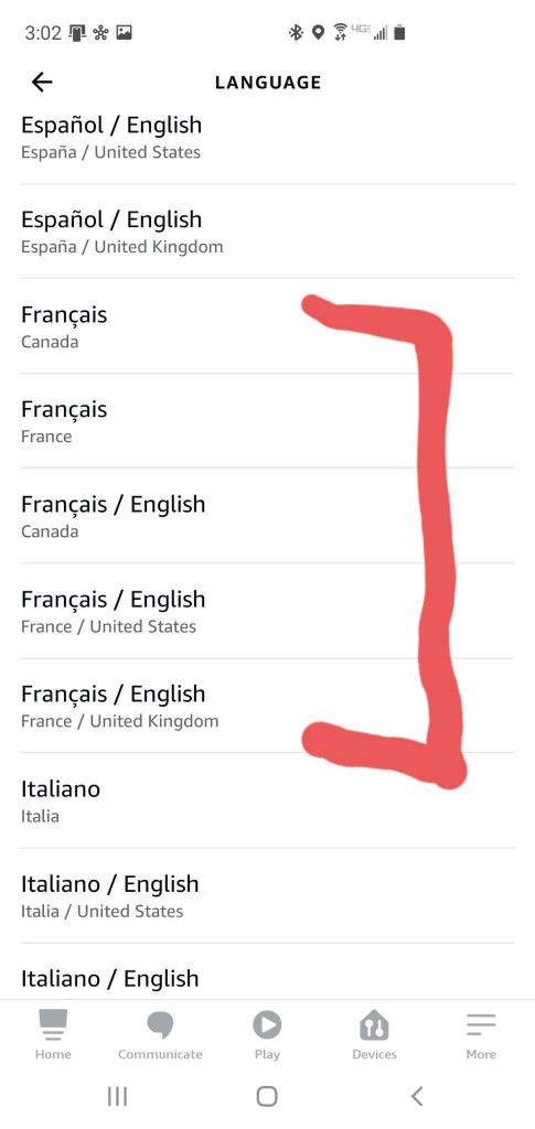 step 6 select francais