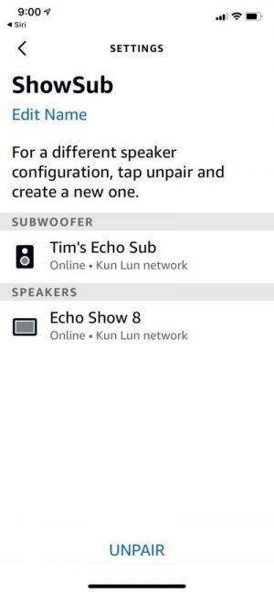 echo showsub pair in app