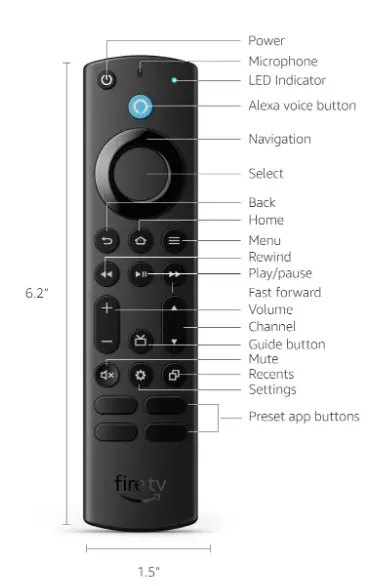 Fire TV Cube 3rd gen Alexa voice remote