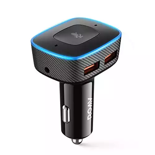 Roav Viva Pro, by Anker, Alexa-Enabled 2-Port USB Car Charger for Navigation and Music Streaming, for Cars with Bluetooth/CarPlay/Android Auto/Aux-in/FM Reception