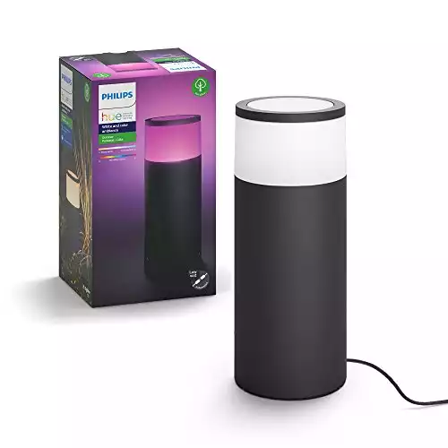 Philips Hue Calla Outdoor Smart Pathway Light White & Color Ambiance LED Walkway Lights Low Voltage Lighting 1 Pack Requires Bridge and Power Supply Contro…