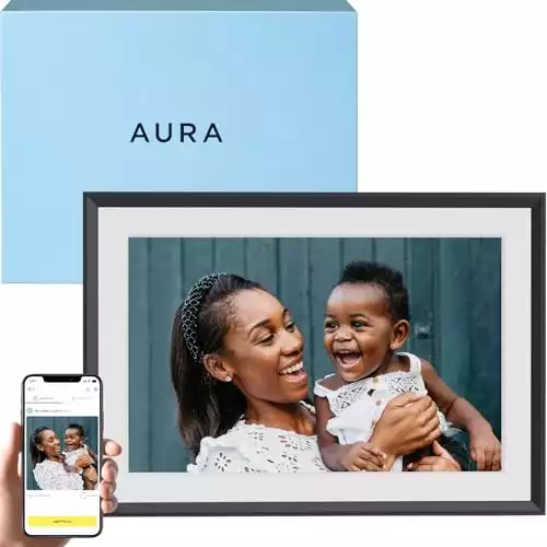 Aura Carver Luxe HD Smart Digital Picture Frame 10.1 Inch