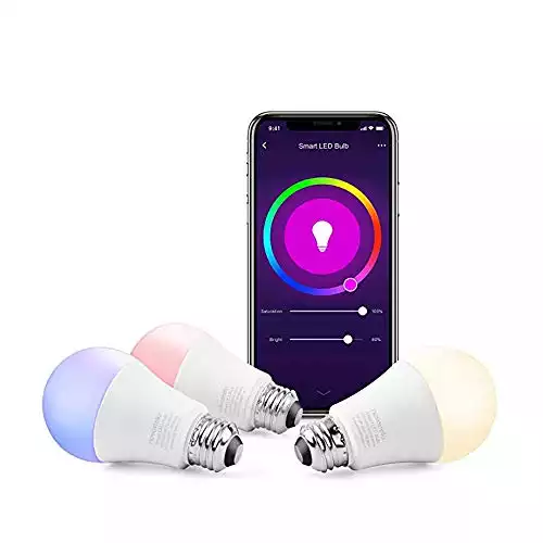 NOVOSTELLA Smart WiFi LED Light Bulb, RGBCW Color Changing Bulb, 10W Dimmable Multicolored Lights, No Hub Required, Works with Alexa Google Assistant IFTTT