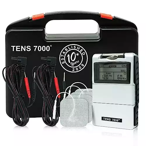 TENS 7000 Digital TENS Unit with Accessories - TENS Unit Muscle Stimulator for Back Pain Relief, Shoulder Pain Relief, Neck Pain, Sciatica Pain Relief, Nerve Pain Relief