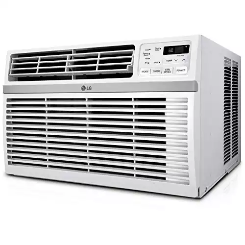 LG 10,000 BTU Window Air Conditioner, Cools 450 Sq.Ft. (18' x 25' Room Size), Quiet Operation, Electronic Control with Remote, 3 Cooling & Fan Speeds, Auto Restart, 115V