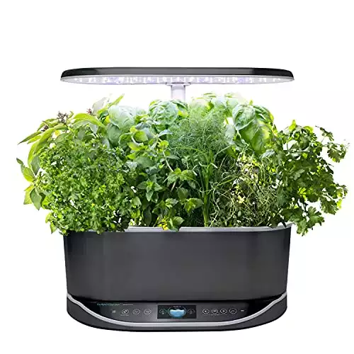 AeroGarden Bounty Elite - Indoor Garden with LED Grow Light, WiFi and Alexa Compatible, Platinum Stainless