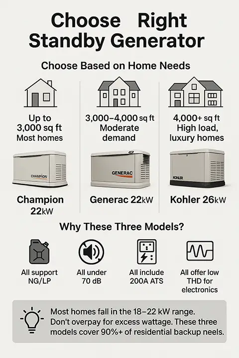 generac vs kohler vs champion