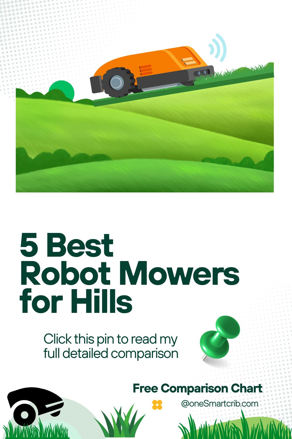 5 best robot mowers for hills pinterest pin