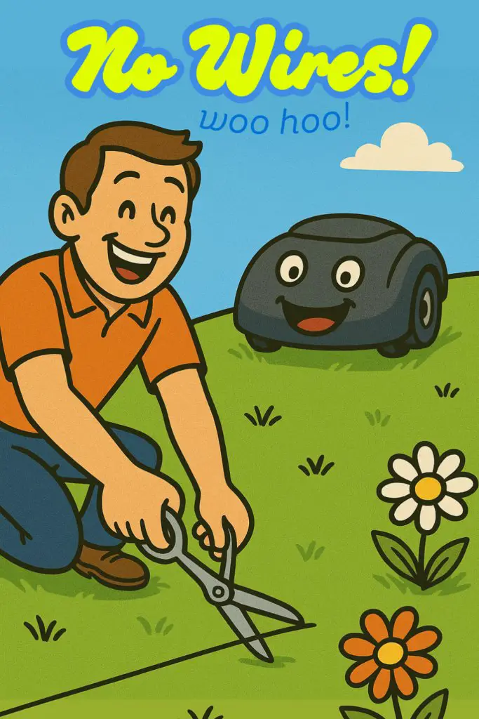 best robot mowers with no boundary wire pin