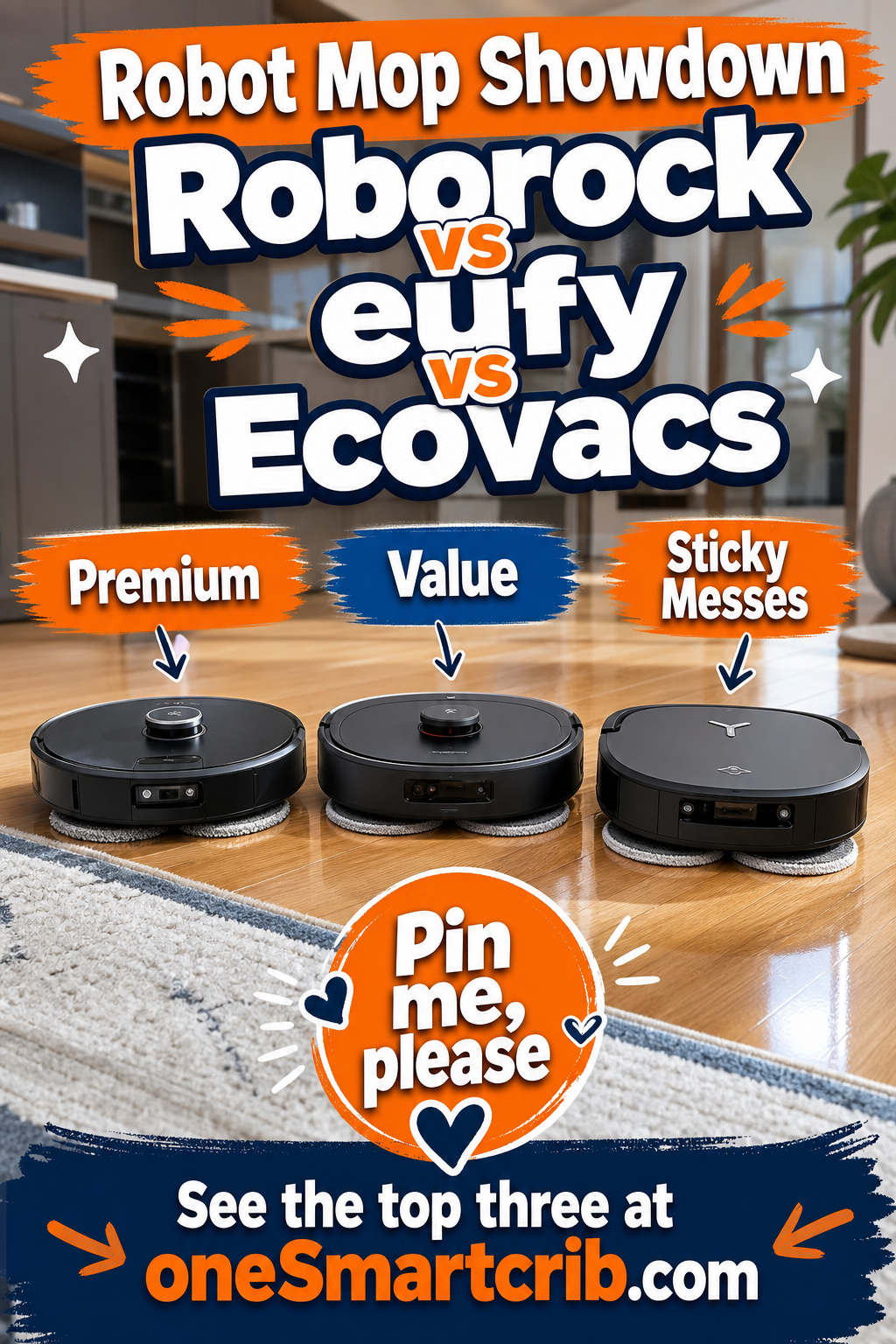 Roborock vs eufy vs Ecovacs buyer guide pin