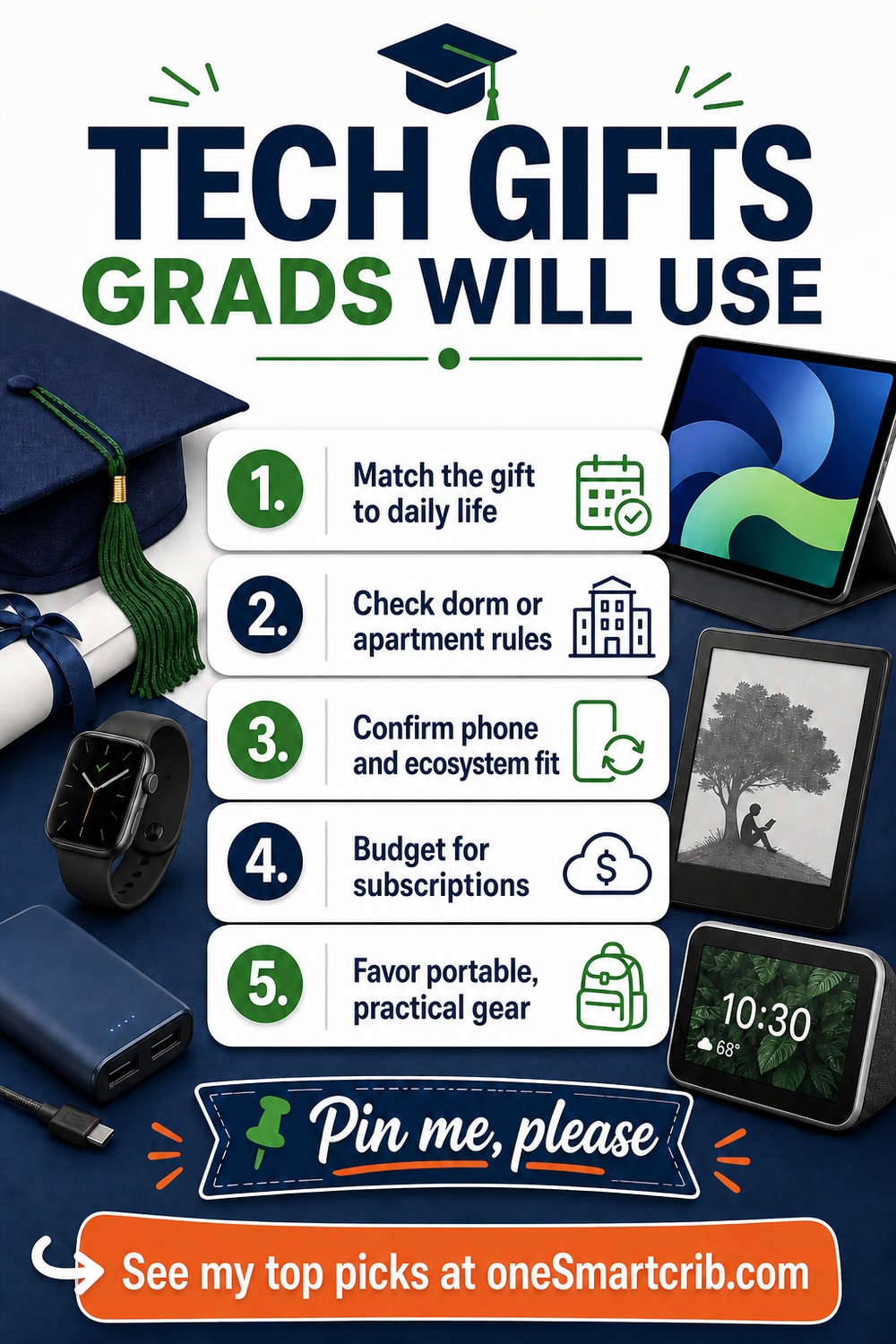 tech gadget gifts for grads buyer guide pin